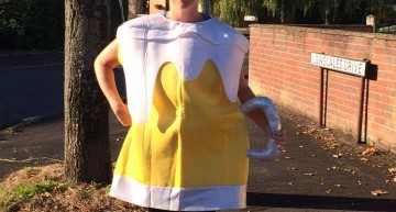 UK woman takes beer costume run challenge