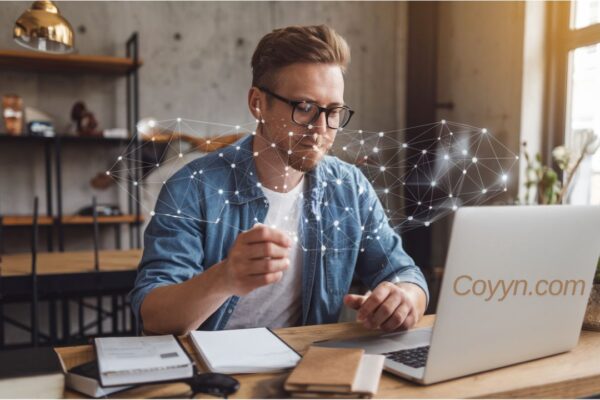 Representation of coyyn.com as a blockchain-based digital transaction platform