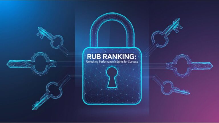 A detailed performance dashboard showcasing rub ranking metrics, with charts, graphs, and insights in a sleek digital interface.